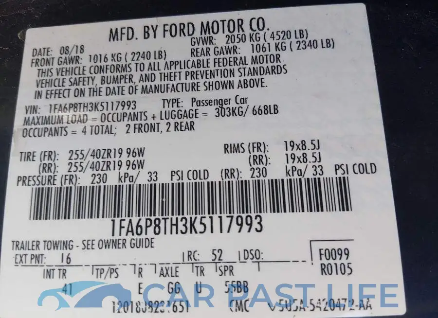 1FA6P8TH3K5117993# 9