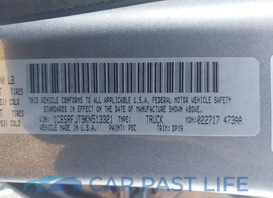 1C6SRFJT9KN513321# 9