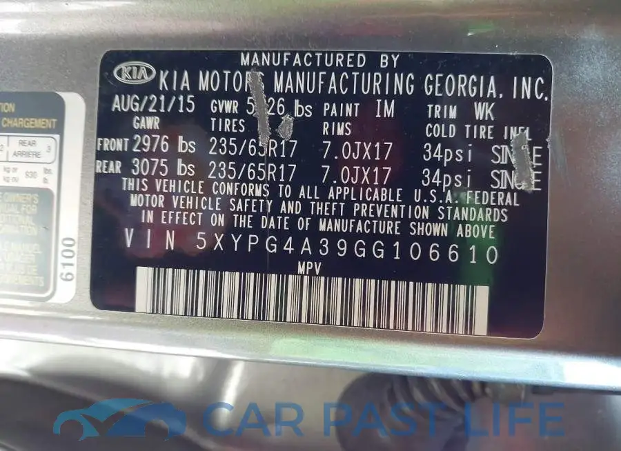 5XYPG4A39GG106610# 9