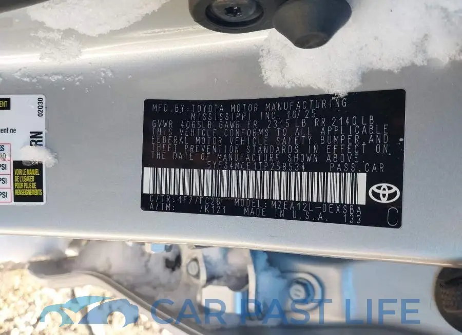 5YFS4MCE1TP258534# 9