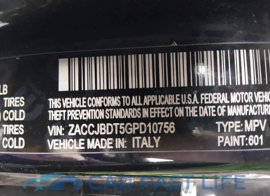 ZACCJBDT5GPD10756# 9