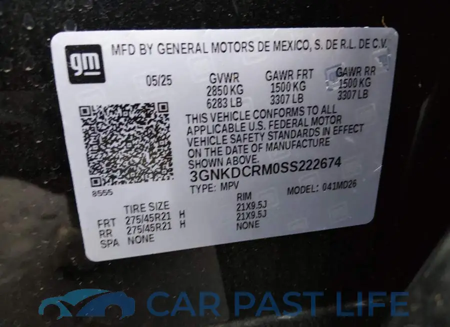 3GNKDCRM0SS222674# 9
