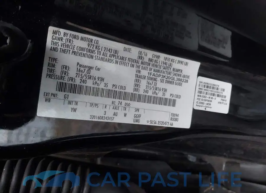 1FADP3K20GL388228# 9