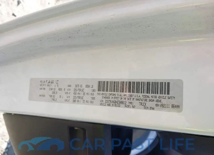 3C6TRVAG8HE508612# 9