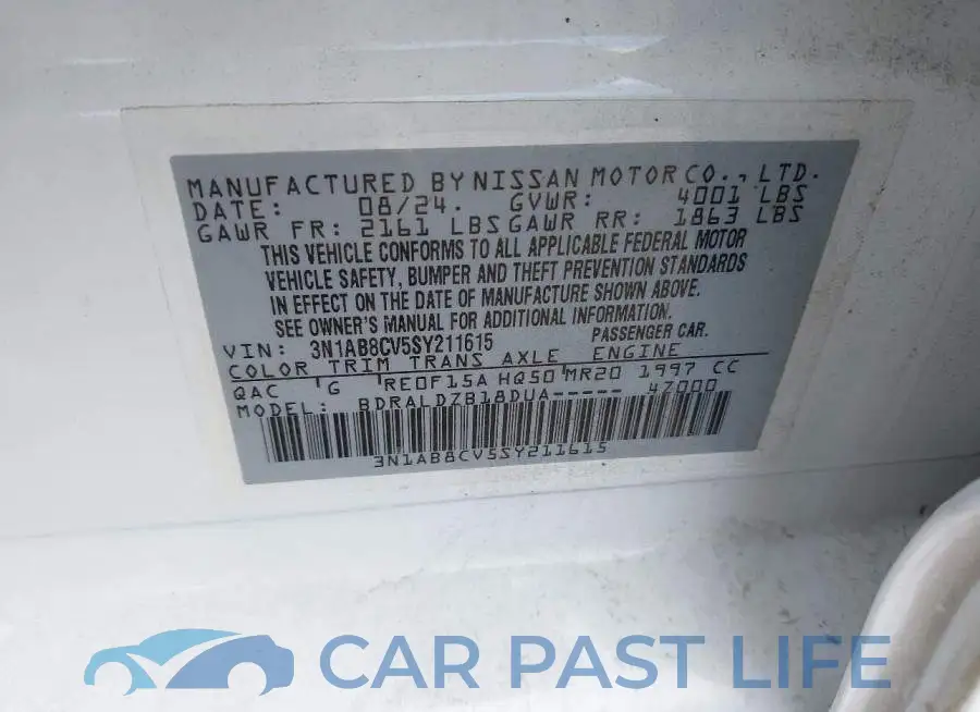 3N1AB8CV5SY211615# 9
