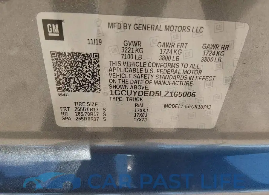 1GCUYDED5LZ165006# 9