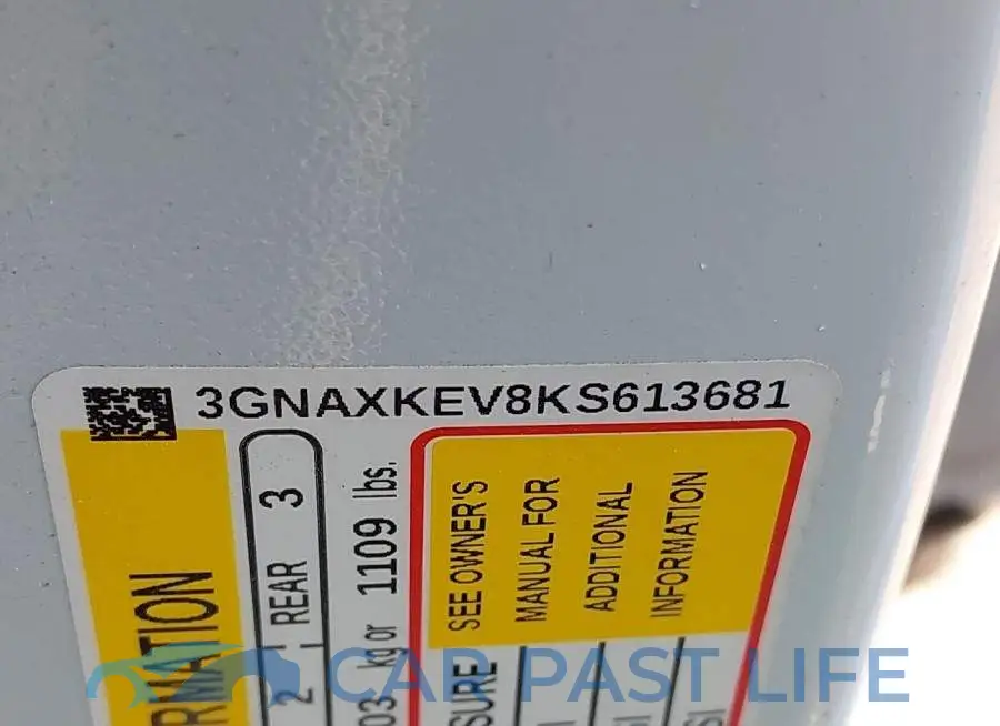 3GNAXKEV8KS613681# 9