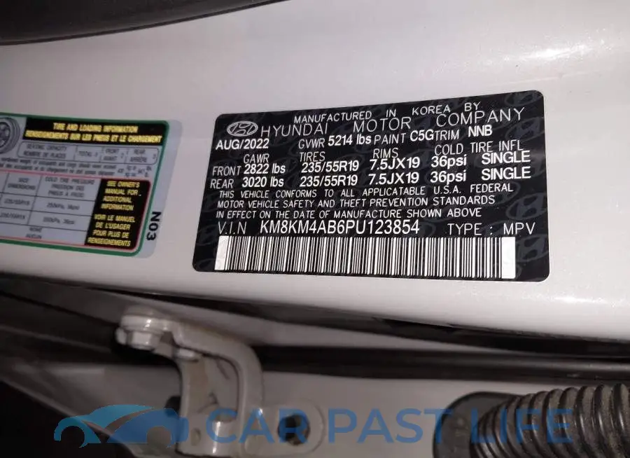 KM8KM4AB6PU123854# 9