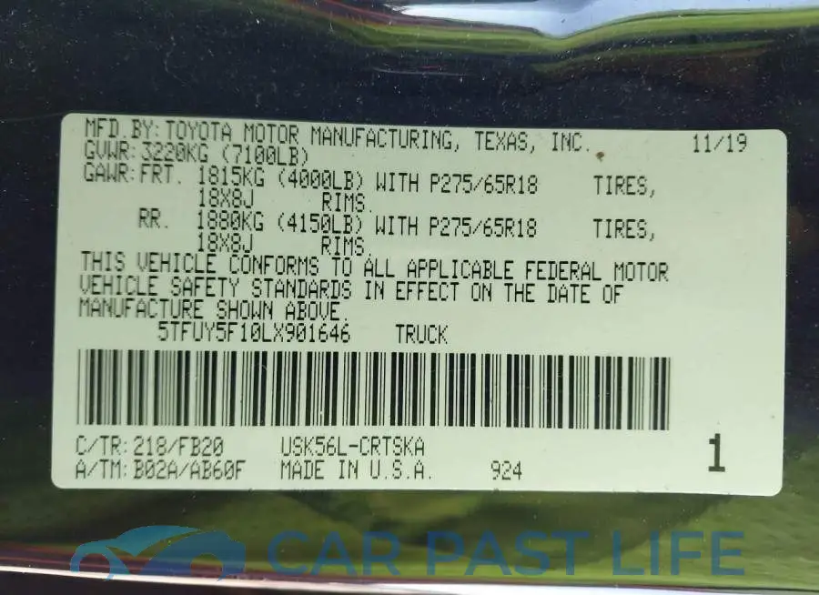 5TFUY5F10LX901646# 9