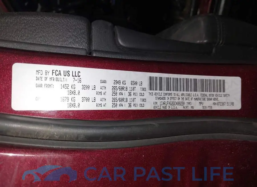 1C4RJFAG2GC499220# 9
