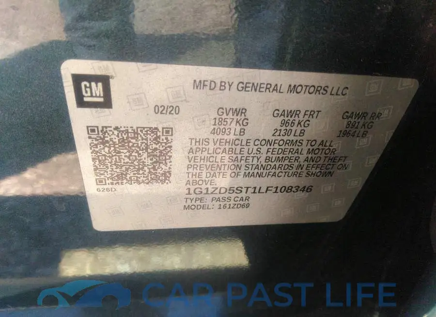 1G1ZD5ST1LF108346# 9