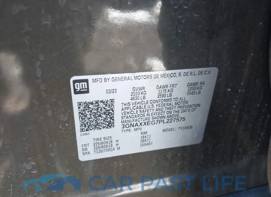 3GNAXXEG7PL227575# 9