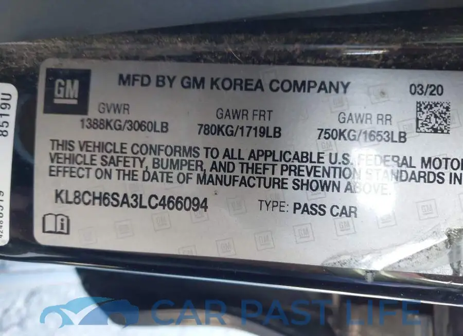KL8CH6SA3LC466094# 9