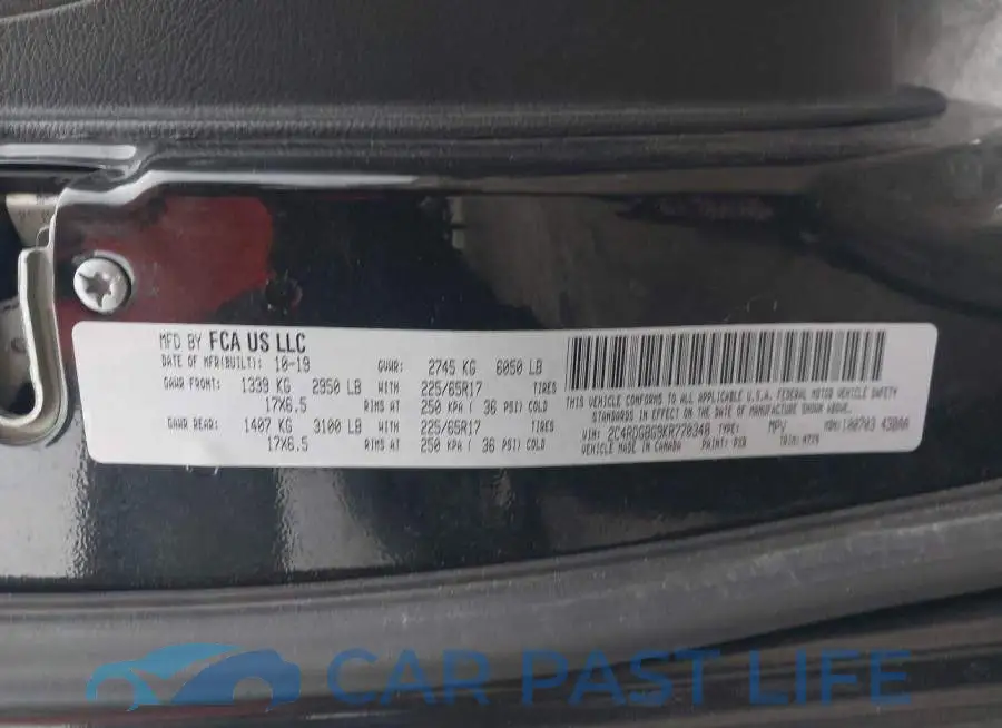 2C4RDGBG9KR770348# 9
