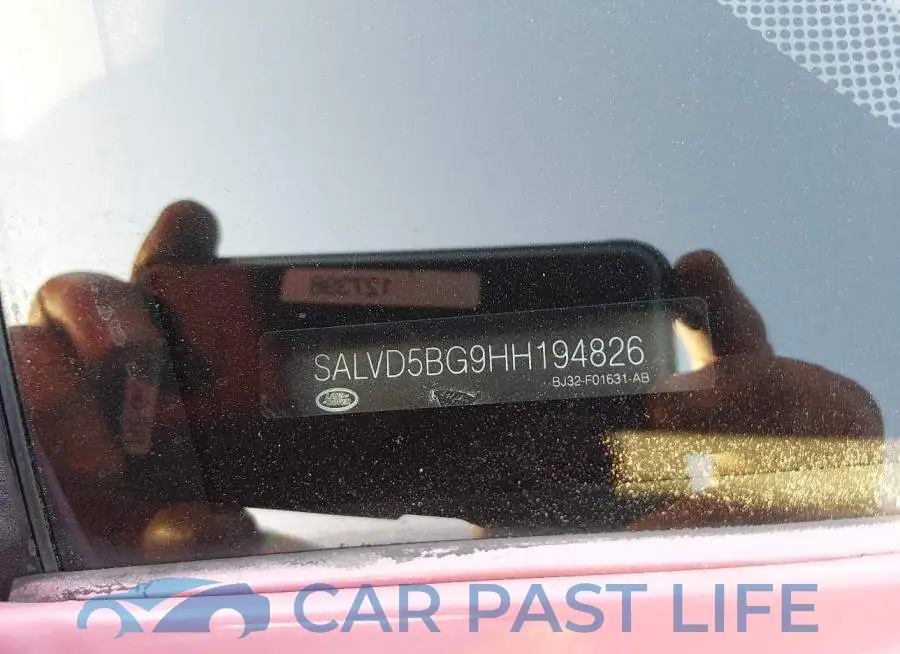SALVD5BG9HH194826# 9