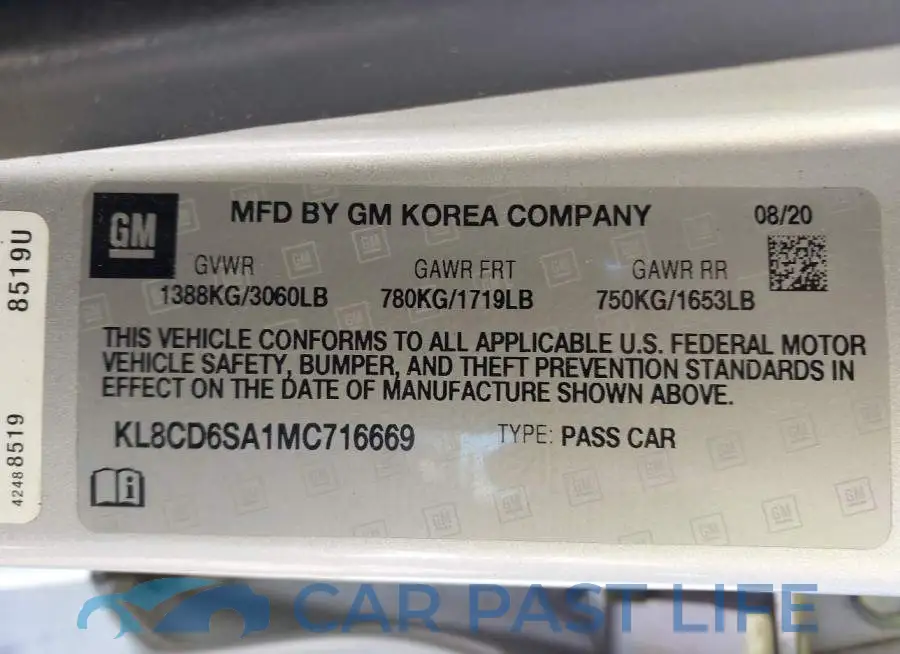KL8CD6SA1MC716669# 9