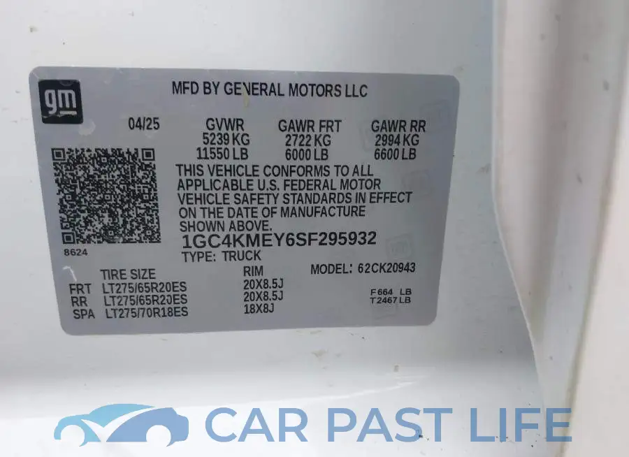 1GC4KMEY6SF295932# 8