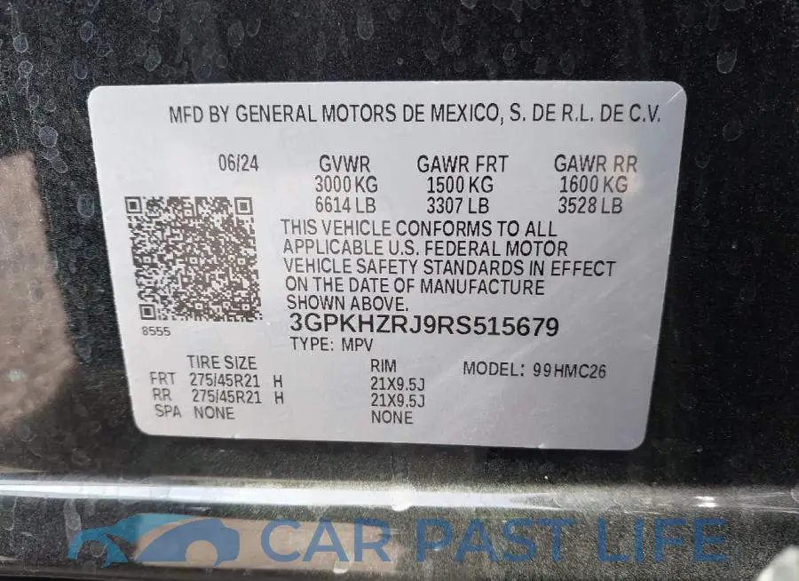 3GPKHZRJ9RS515679# 9