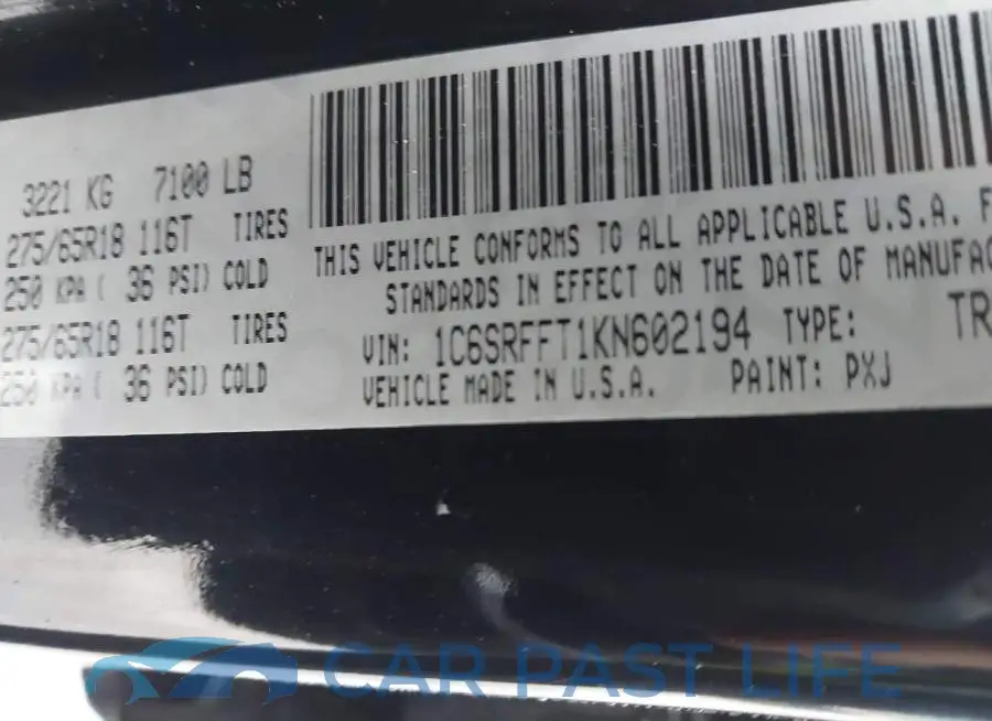 1C6SRFFT1KN602194# 9