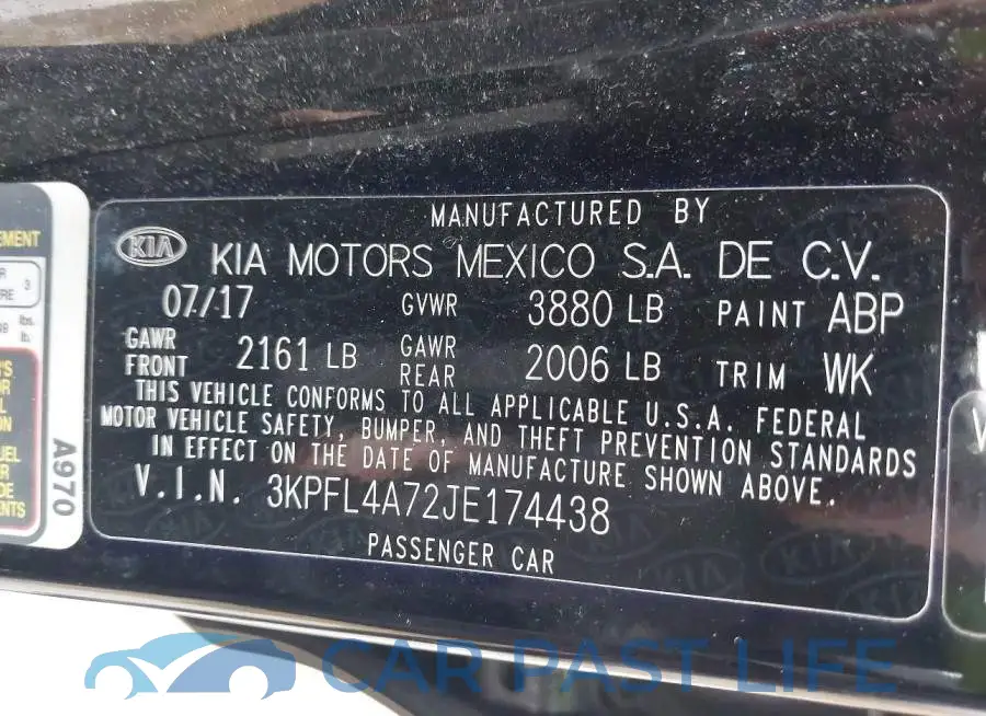 3KPFL4A72JE174438# 9