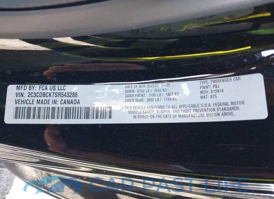 2C3CDBCK7SR543286# 9