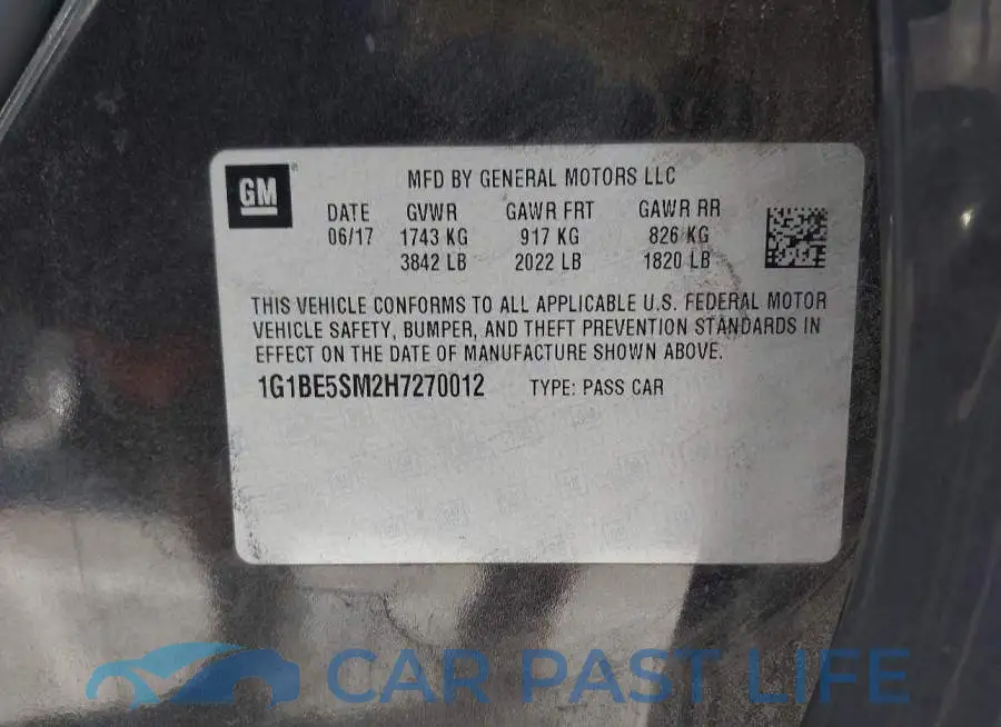 1G1BE5SM2H7270012# 9