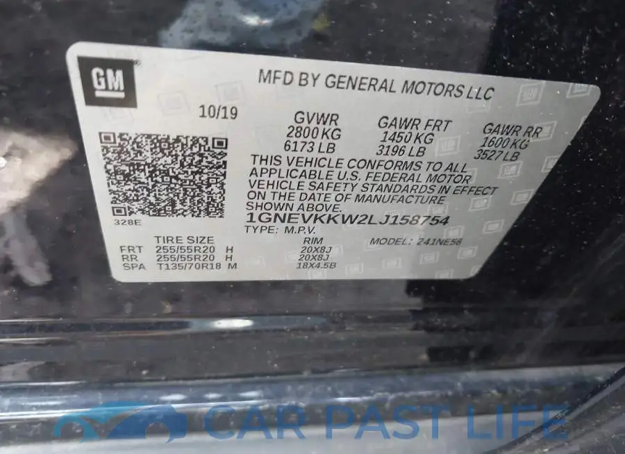 1GNEVKKW2LJ158754# 9