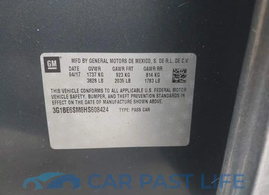 3G1BE6SM8HS608424# 9