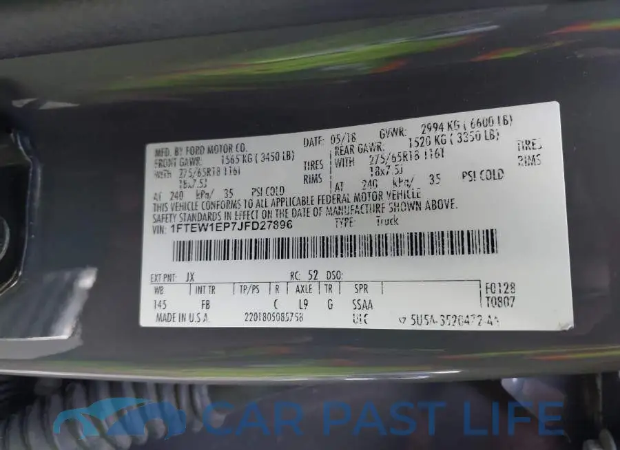 1FTEW1EP7JFD27896# 9