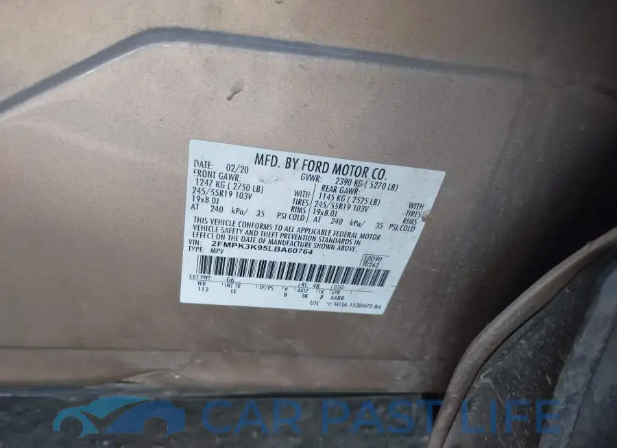 2FMPK3K95LBA60764# 9