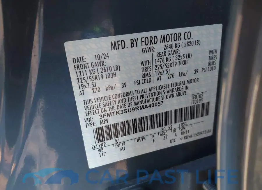 3FMTK3SU9RMA40057# 9