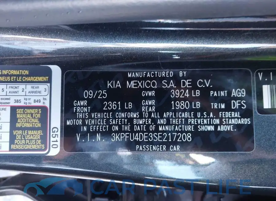 3KPFU4DE3SE217208# 9