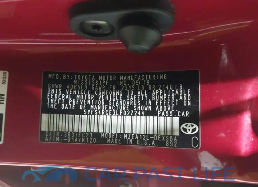5YFS4RCE3LP027244# 9