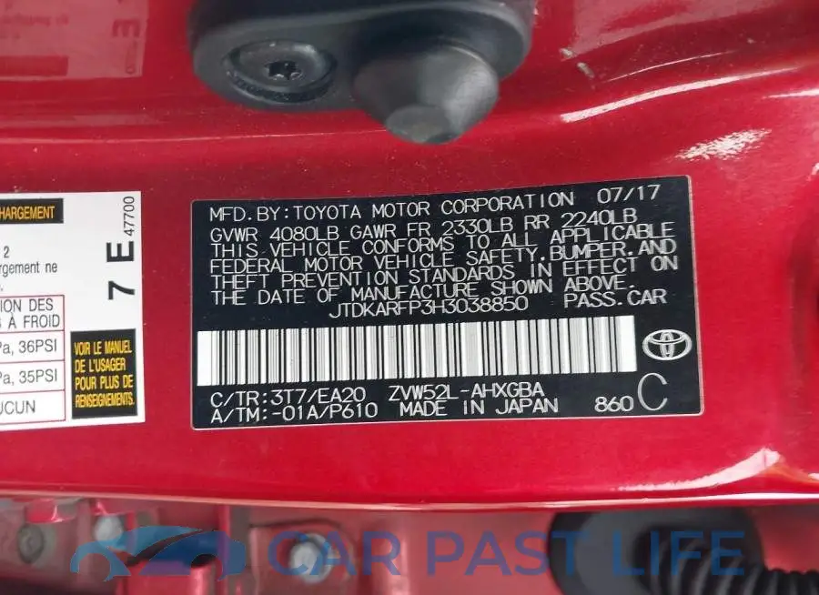 JTDKARFP3H3038850# 9
