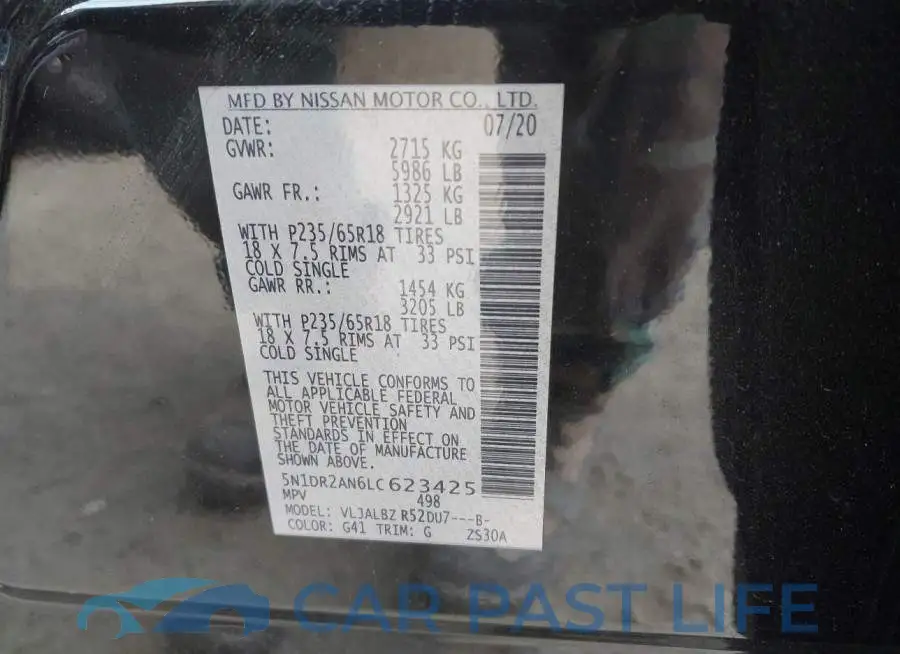 5N1DR2AN6LC623425# 9