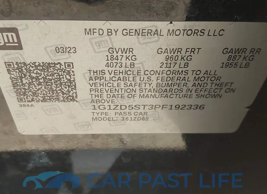 1G1ZD5ST3PF192336# 9
