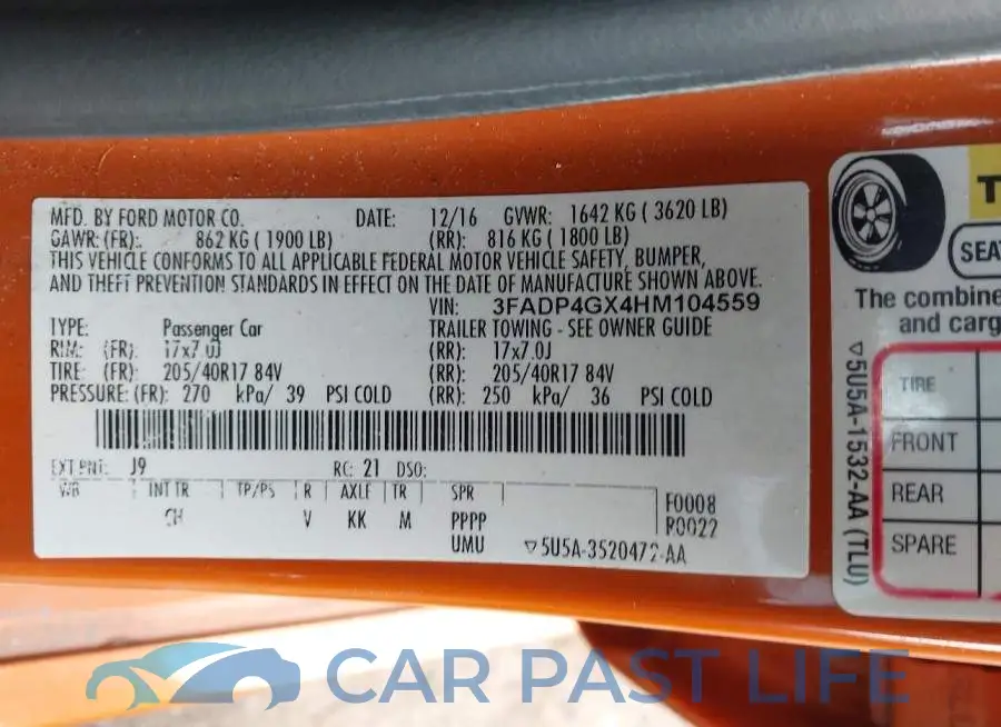 3FADP4GX4HM104559# 9