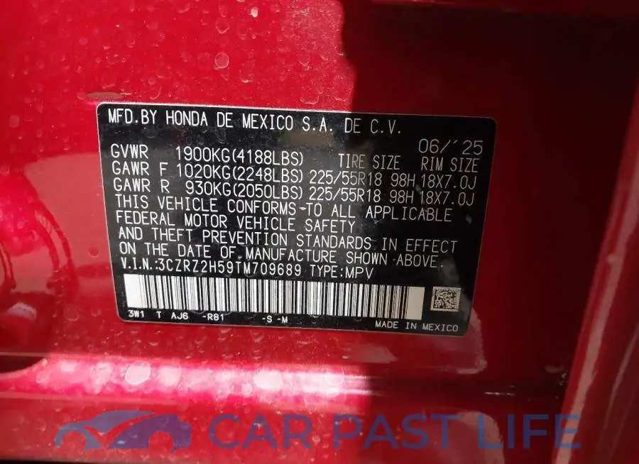 3CZRZ2H59TM709689# 9