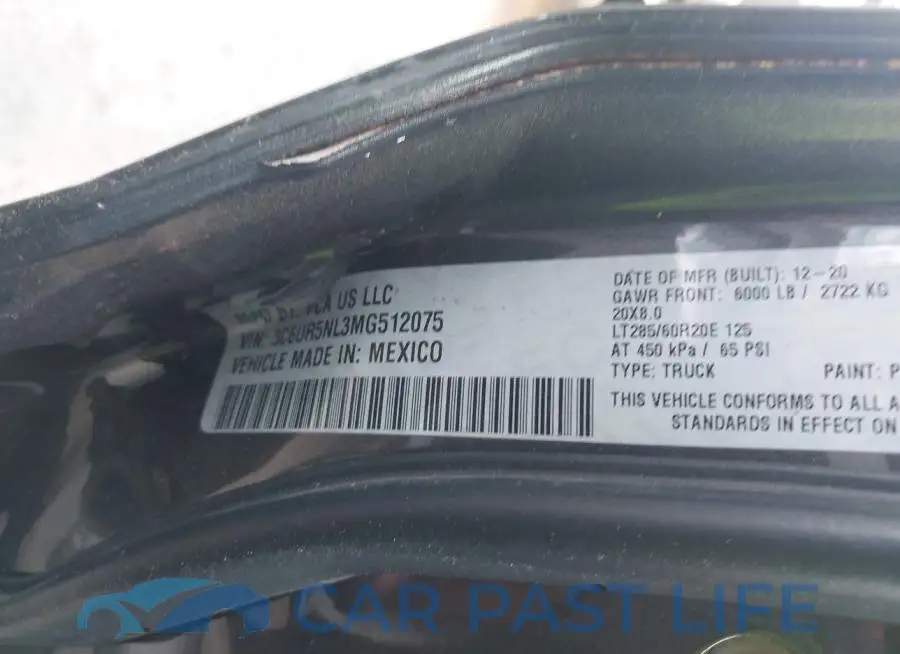 3C6UR5NL3MG512075# 9