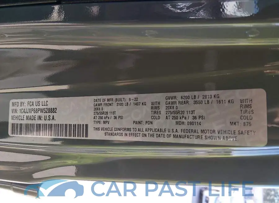 1C4JJXP68PW528882# 9