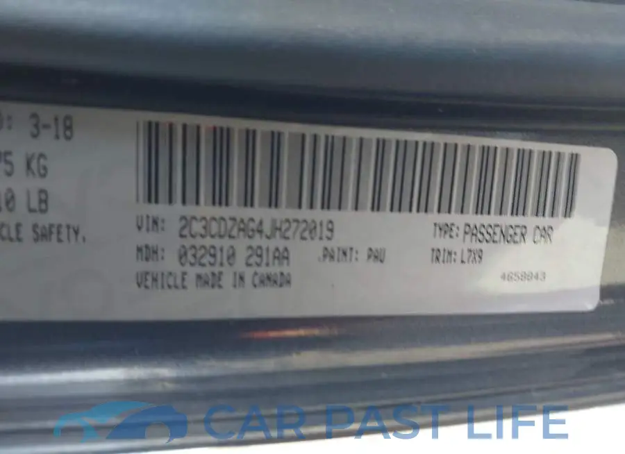 2C3CDZAG4JH272019# 9