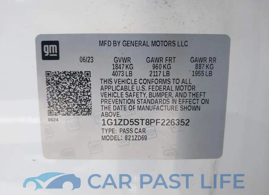 1G1ZD5ST8PF226352# 9