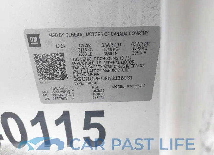 2GCRCPEC9K1138931# 9