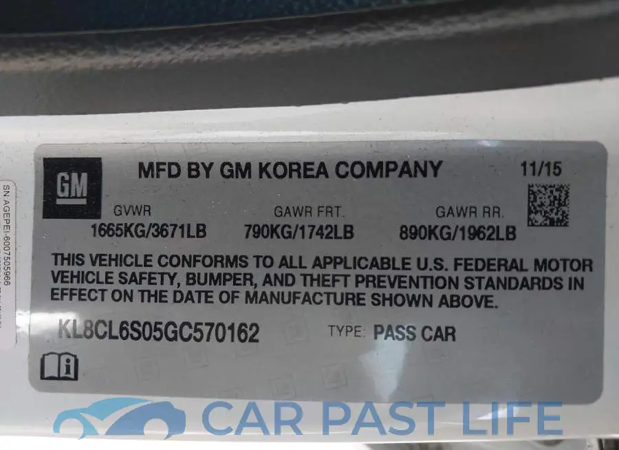 KL8CL6S05GC570162# 9