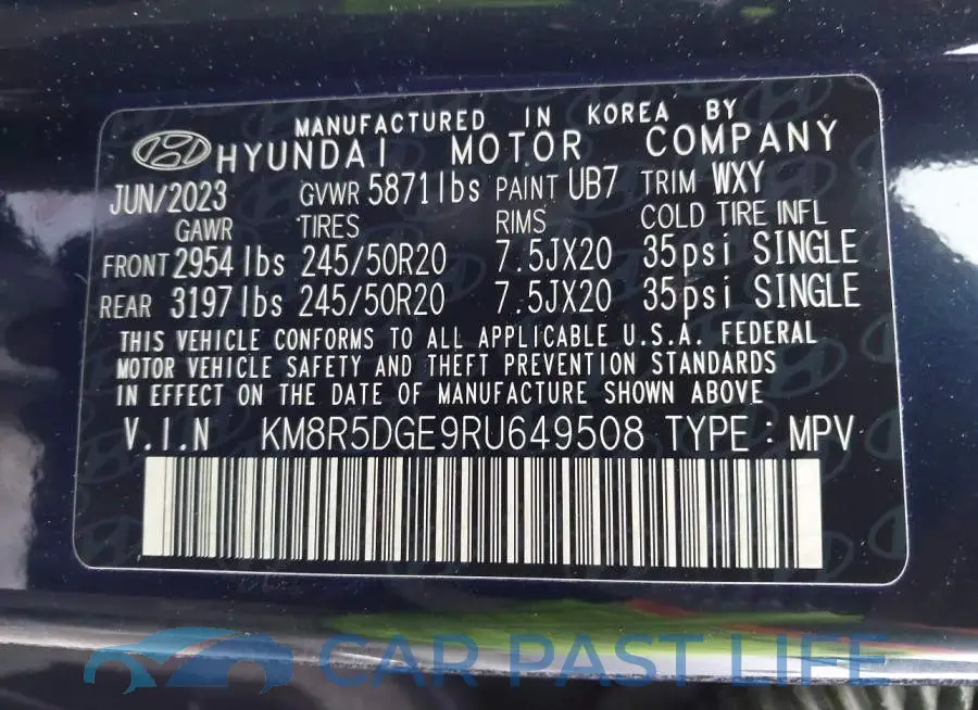 KM8R5DGE9RU649508# 9