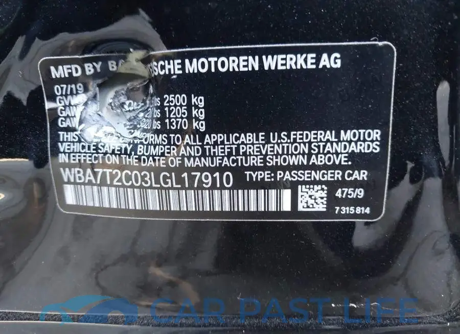 WBA7T2C03LGL17910# 9