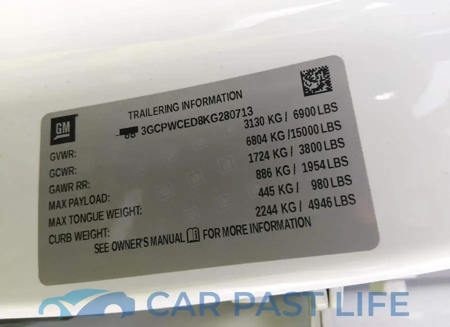 3GCPWCED8KG280713# 9