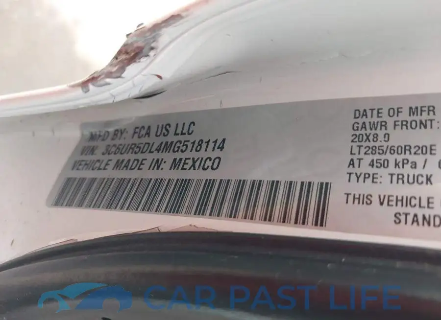 3C6UR5DL4MG518114# 9
