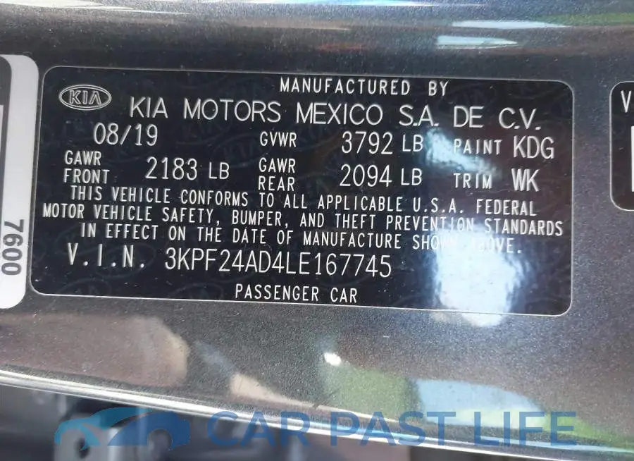 3KPF24AD4LE167745# 9