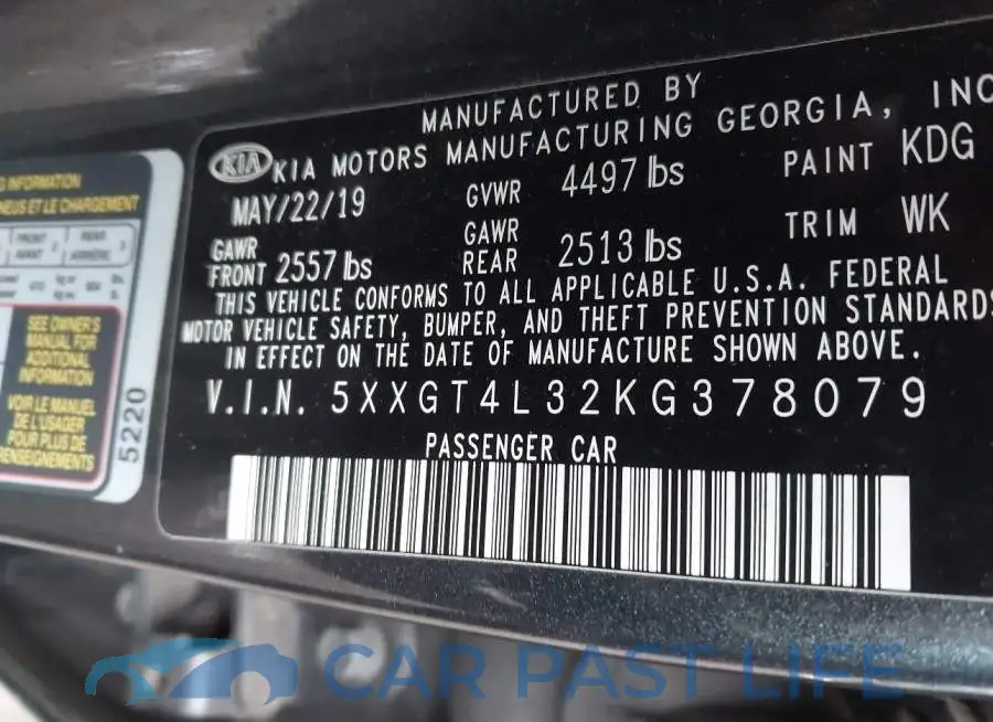 5XXGT4L32KG378079# 9